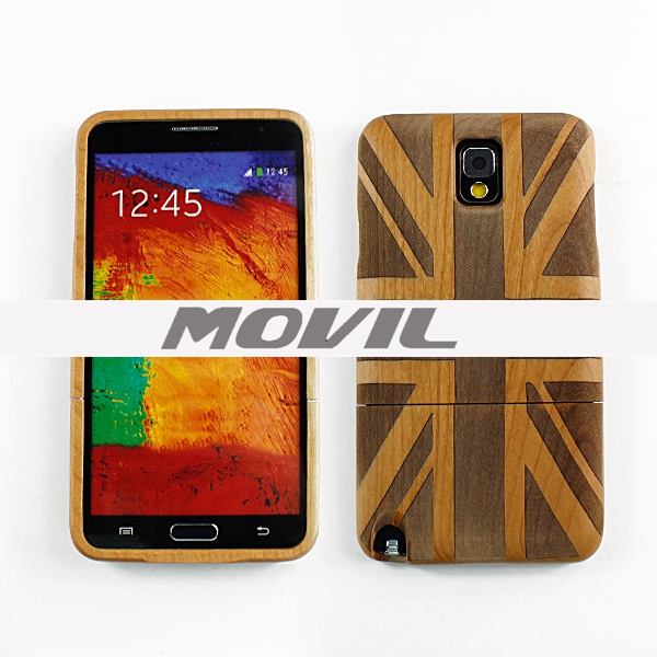 NP-2389 Funda de auténtica madera de bambú para Samaung Galaxy Note 3-4